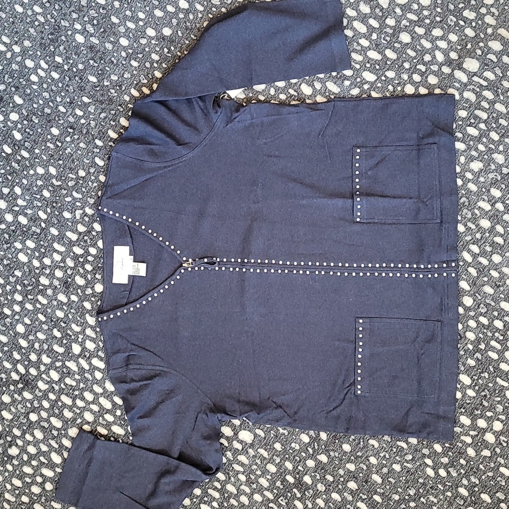 SALE!! Heathered Blue Cardigan Sweater Sz L NWT!